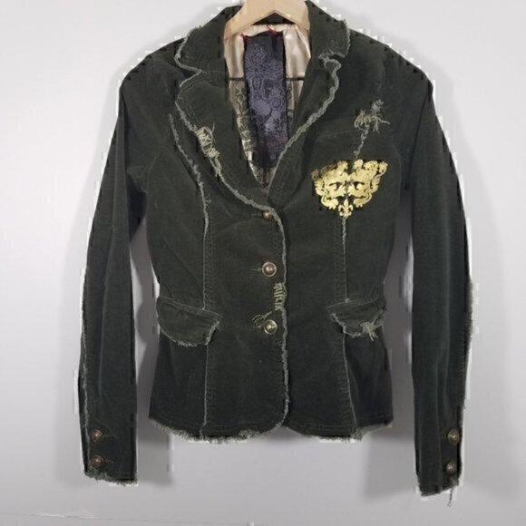 Miss Me Gold Collection Velvet Jacket - Picture 1 of 8